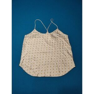Victoria's Secret Blush / Gold Polka Dot Racerback‎ Cami Size Small Womens